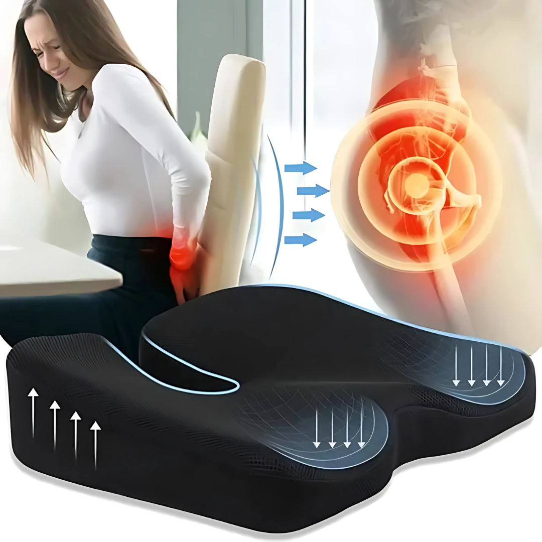 Ergonomic Memory Foam Coccyx Seat Cushion