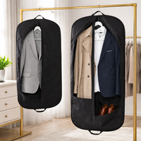 Flat-Fold Travel Garment Bag with Gusseted Storage Compartments