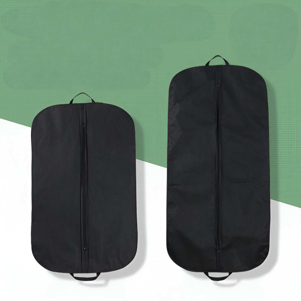 Flat-Fold Travel Garment Bag with Gusseted Storage Compartments