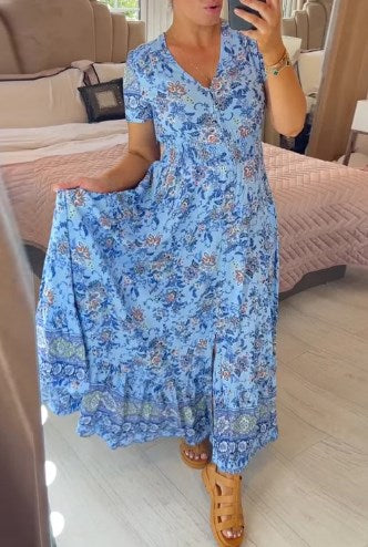 Floral V-Neck Dress