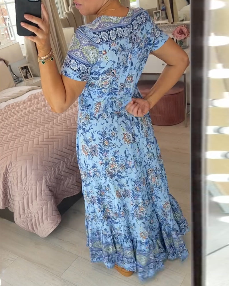 Floral V-Neck Dress