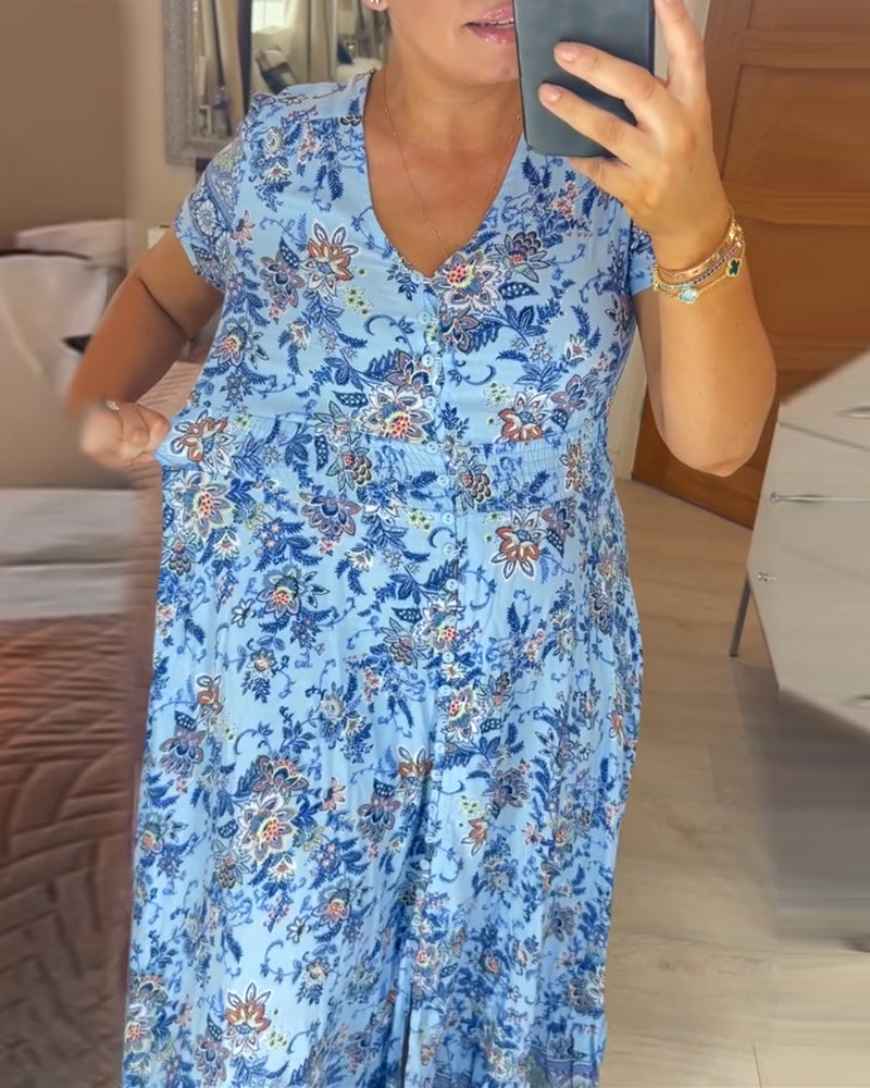 Floral V-Neck Dress