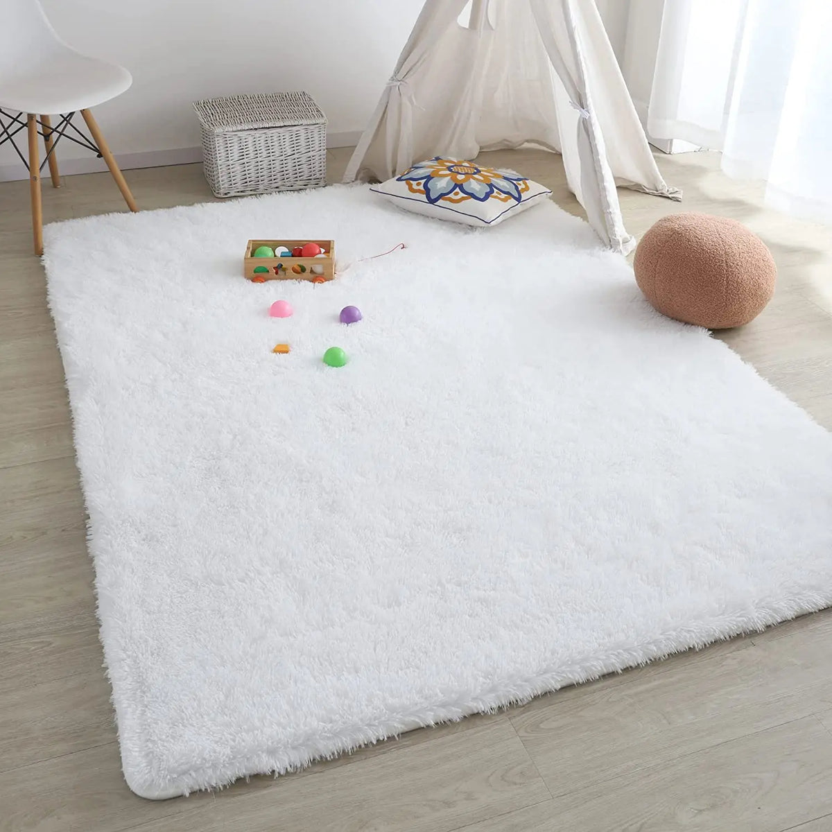 Fluffy Ultra-Soft Non-Slip Rug with Memory Foam Cushion
