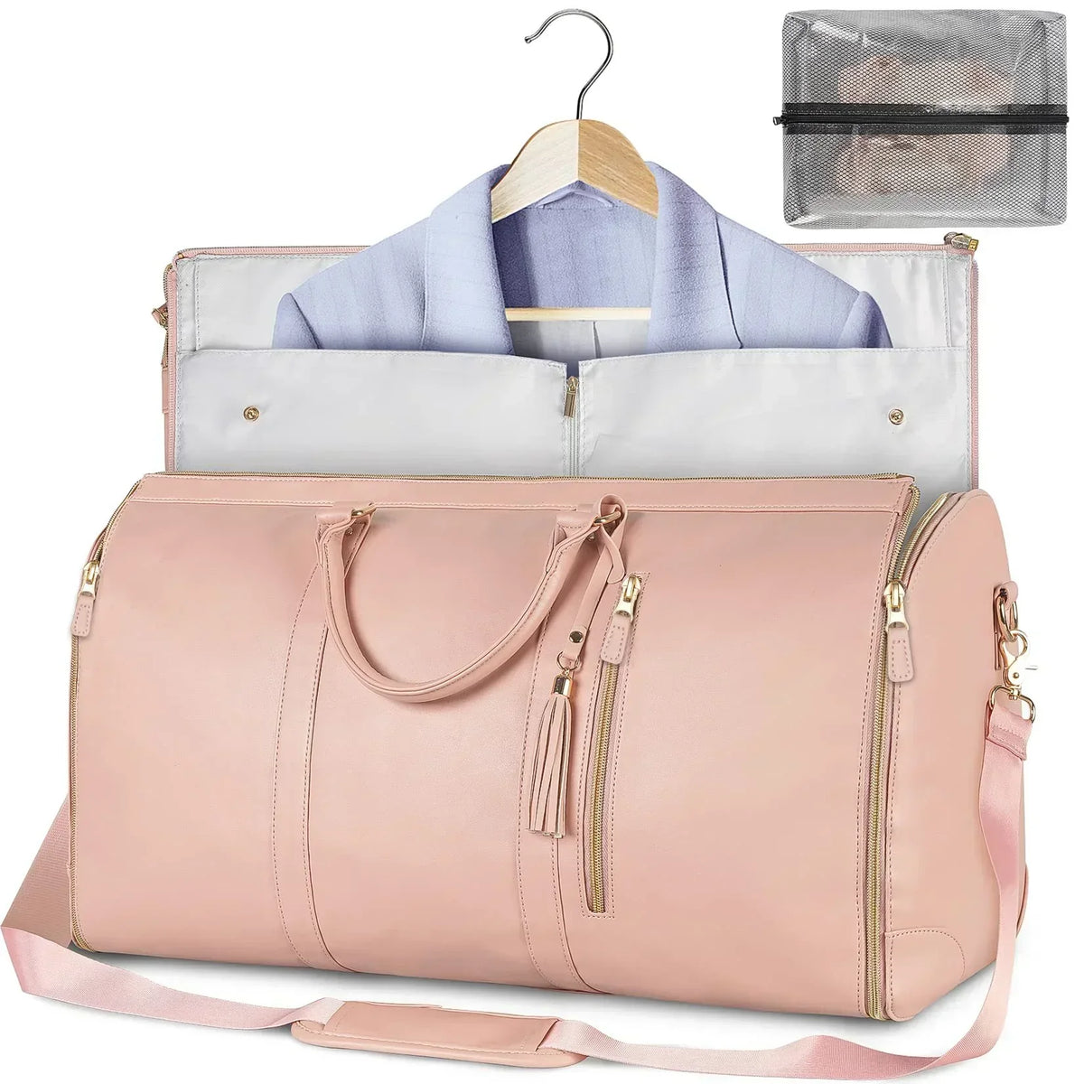Foldable Multi-Compartment Travel Carry-On Bag
