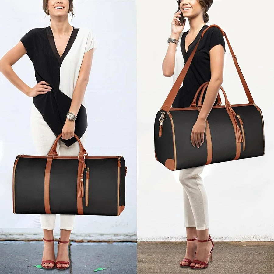 Foldable Multi-Compartment Travel Carry-On Bag