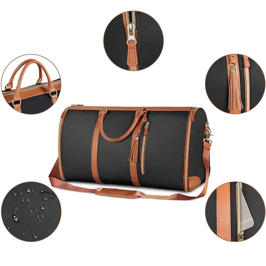 Foldable Multi-Compartment Travel Carry-On Bag