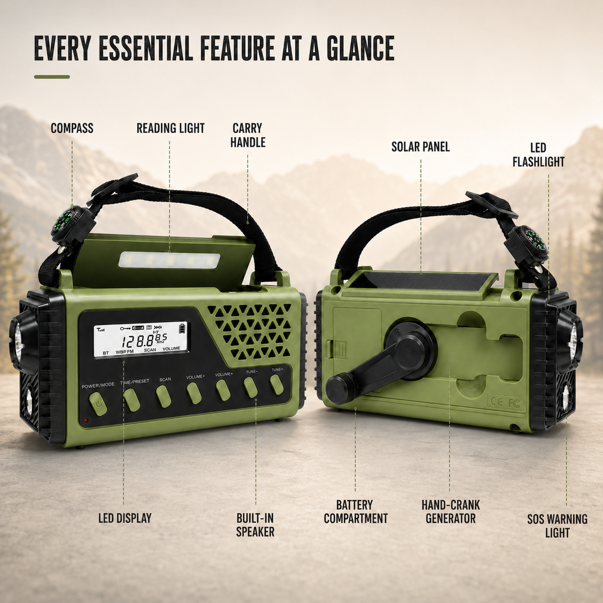 Hand Crank Emergency Radio