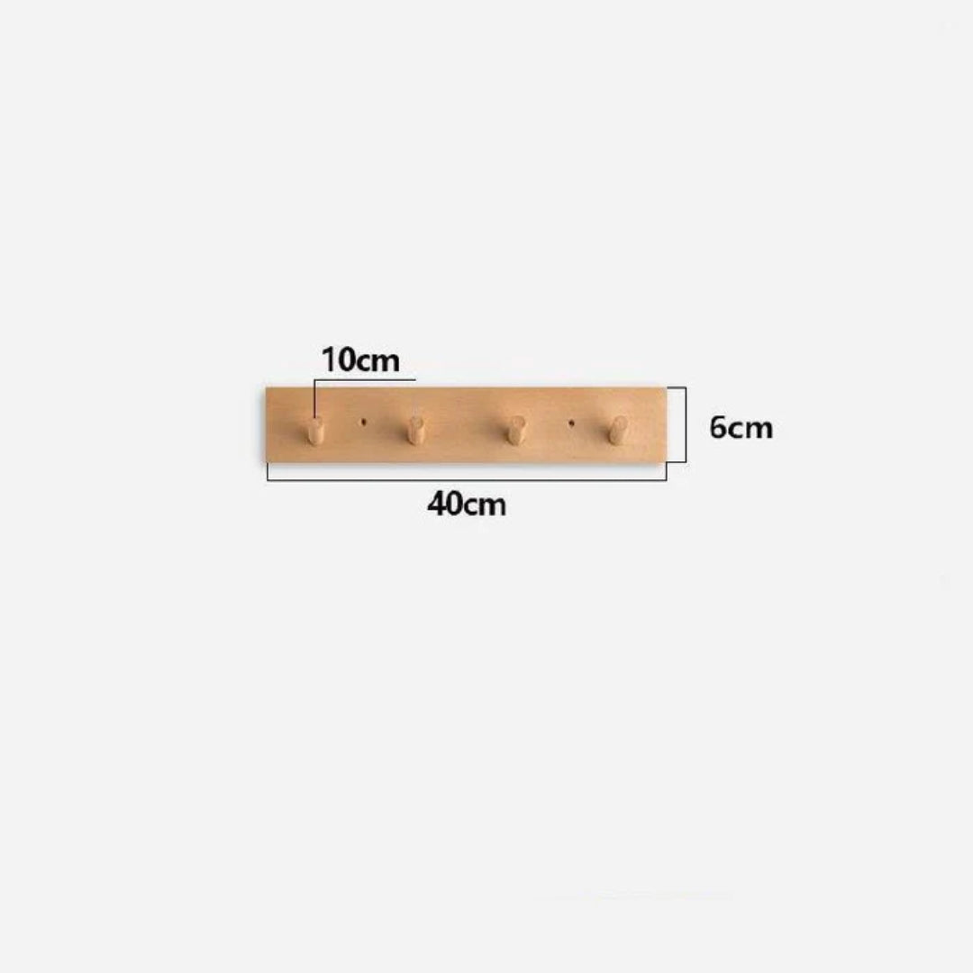 Handmade Wooden Japandi Design Coat Rack