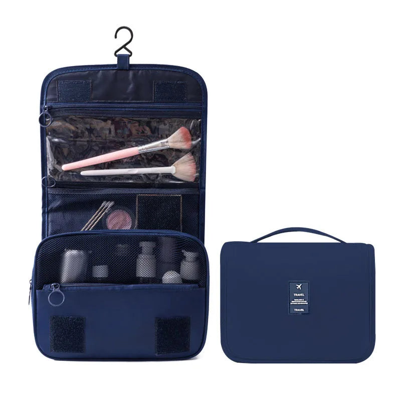 Hanging Toiletry Bag with 6 Compartments and Wet Pocket – Compact, Versatile and Water-Resistant Polyester