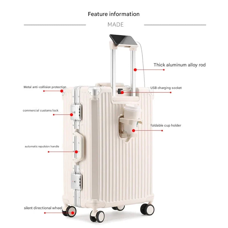 Hardshell Suitcase with Aluminum Frame