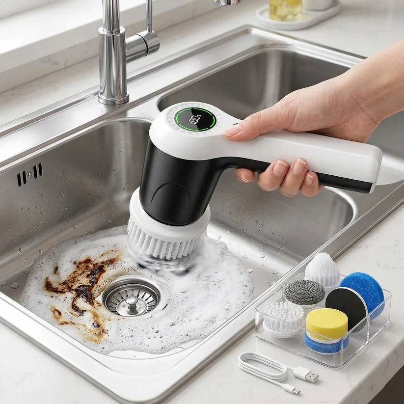 Household Cordless Electric Spin Scrubber for Deep Cleaning