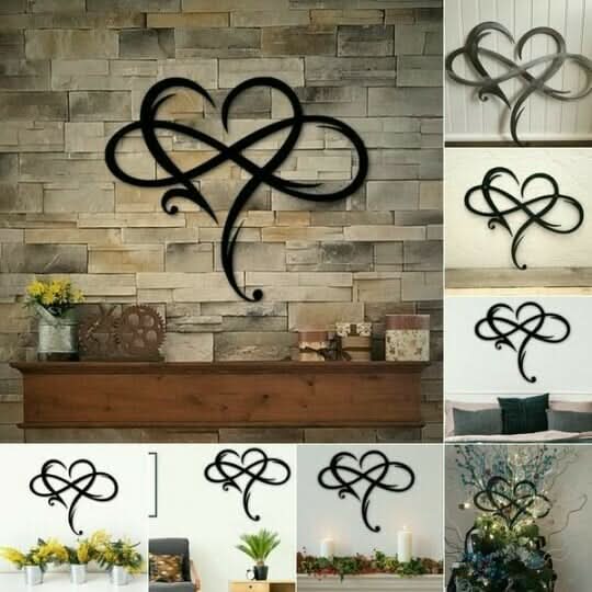 Infinity Heart Iron Wall Art