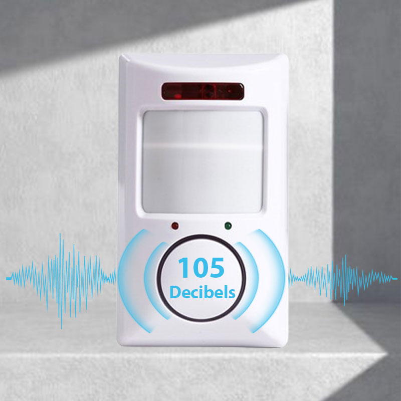 Infrared Motion Sensor Alarm with 2 Remote Controls