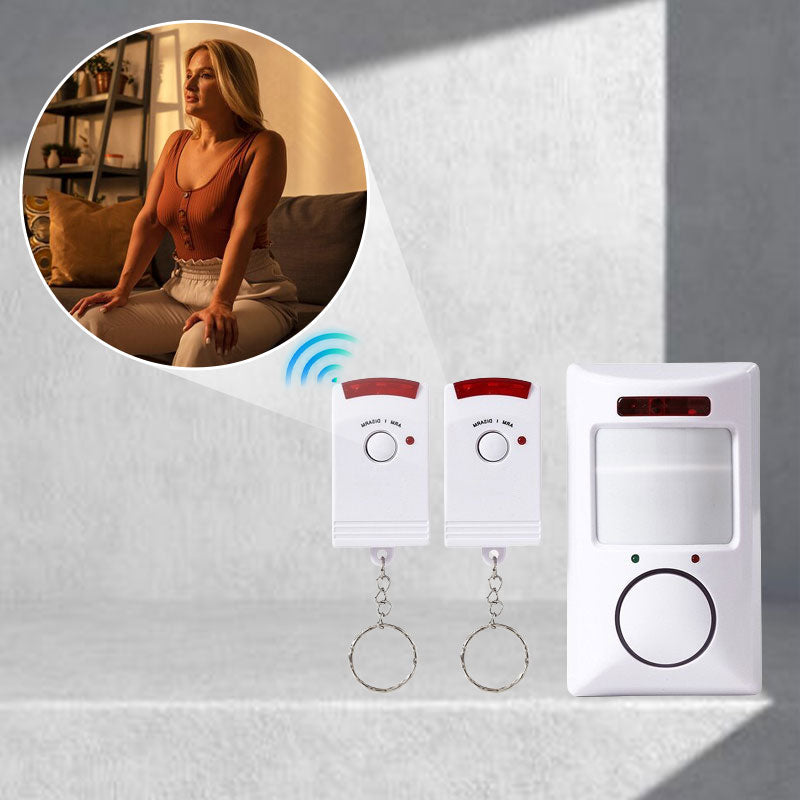 Infrared Motion Sensor Alarm with 2 Remote Controls