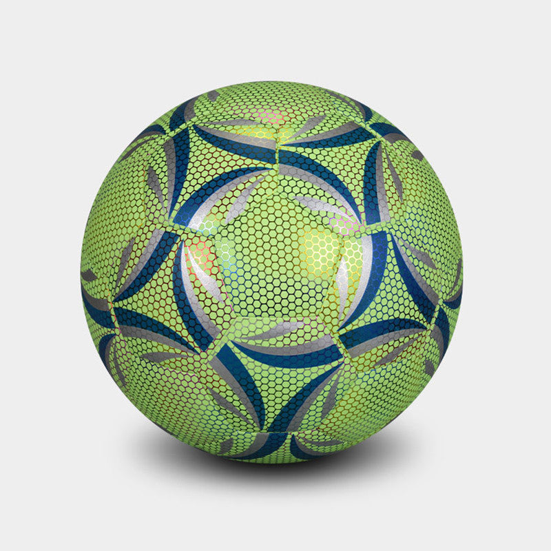 Innovative Soccer Ball with Reflective Coating and Striking Glow