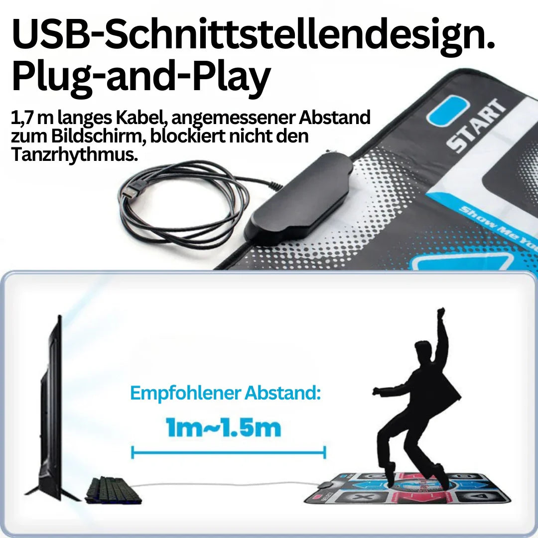 Interactive Dance Mat with Music & Motion Sensor for Home Fitness
