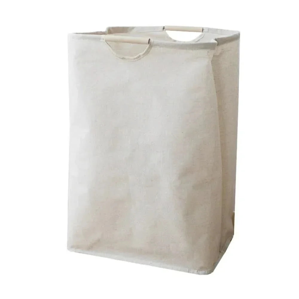 Japanese-Style Foldable Cotton Linen Laundry Basket