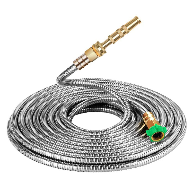 Kink-Proof Stainless Steel Garden Hose - Durable and Flexible