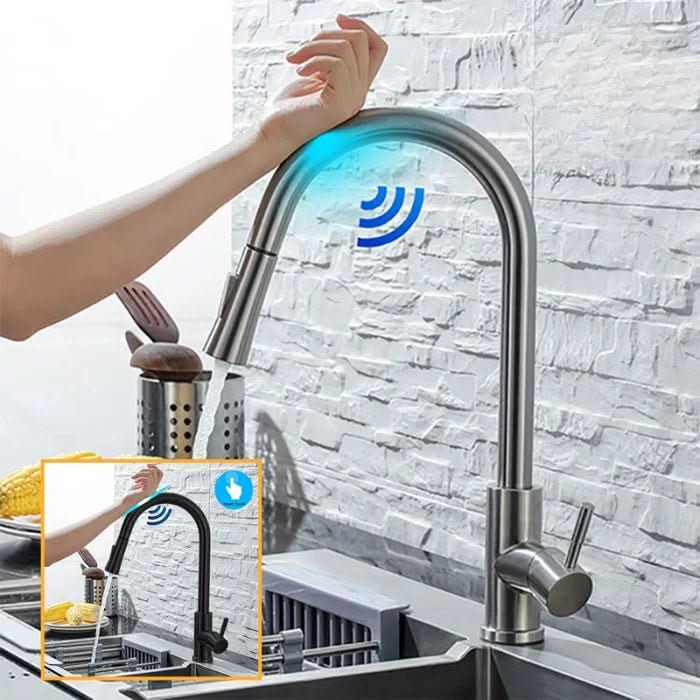 Kitchen Faucet with Sensor and Pull-Out Spout for Modern Kitchens