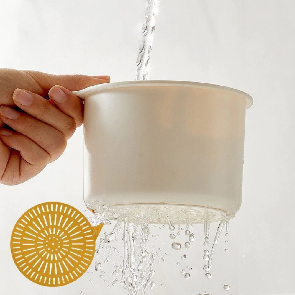 Kitchen Sink Drain Basket with Odor Control and Easy Waste Disposal