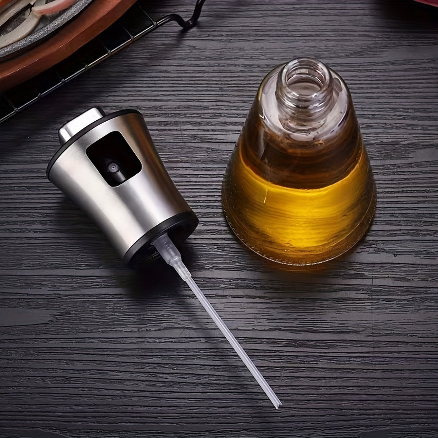 Large Oil Spray Bottle – Glass and 304 Stainless Steel Pressurized Container, BPA-Free