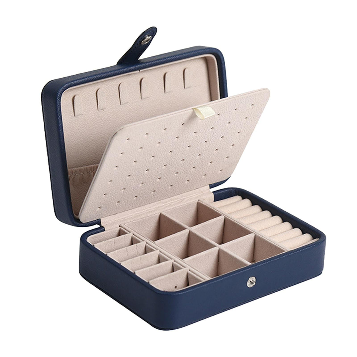 Leather Jewelry Box with Flap Lid - Luxurious Storage