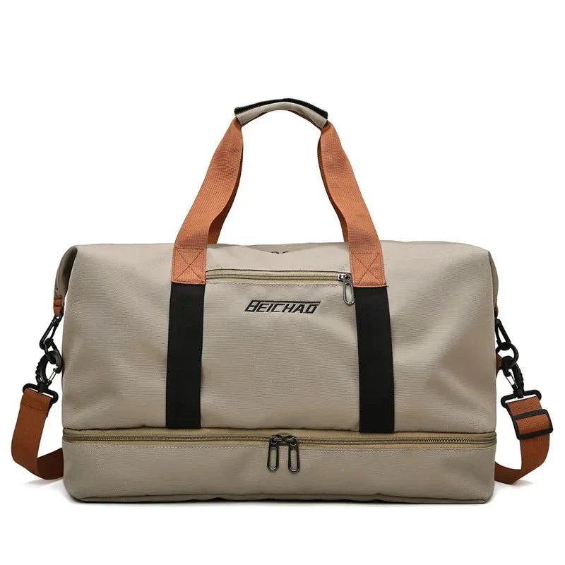 Lightweight Gym & Travel Duffel Bag with Shoe Compartment and Wet-Dry Separation