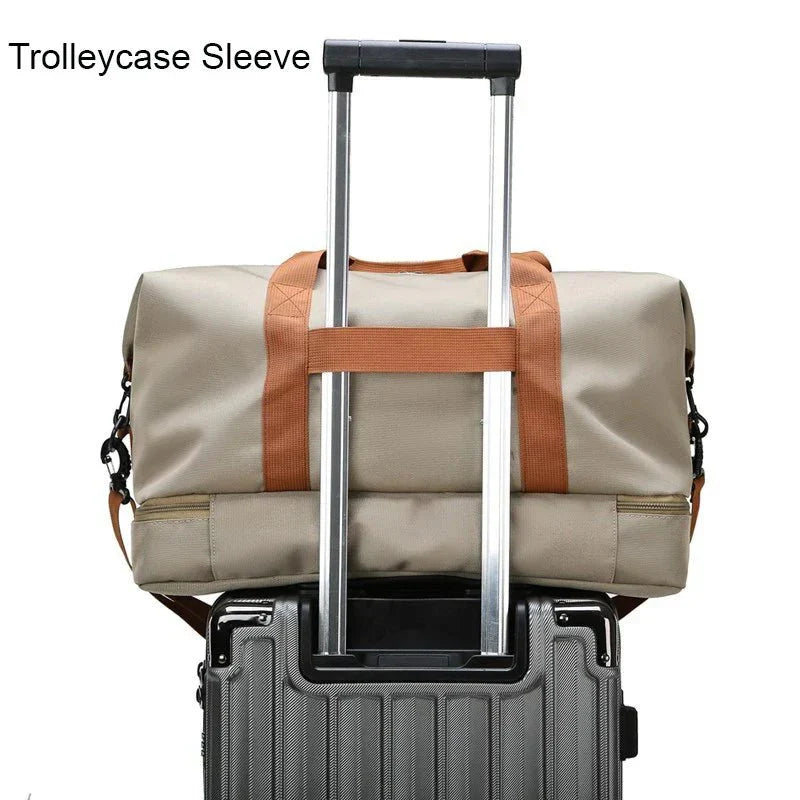 Lightweight Gym & Travel Duffel Bag with Shoe Compartment and Wet-Dry Separation