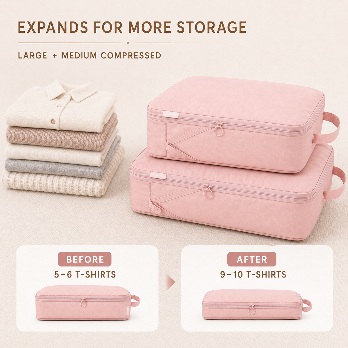 Lightweight Polyester Packing Cubes
