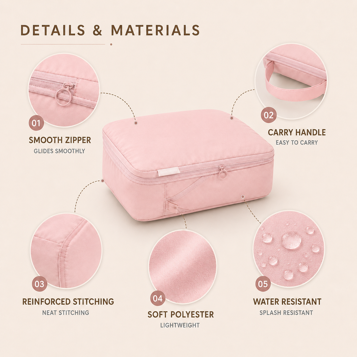 Lightweight Polyester Packing Cubes