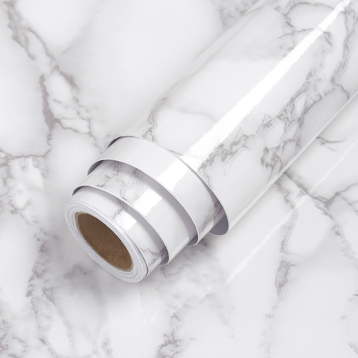 Marble-Look Surface Wrap - Waterproof and Oilproof Decorative Film