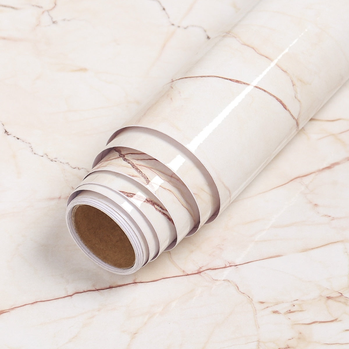 Marble-Look Surface Wrap - Waterproof and Oilproof Decorative Film