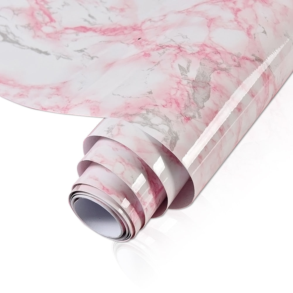 Marble-Look Surface Wrap - Waterproof and Oilproof Decorative Film