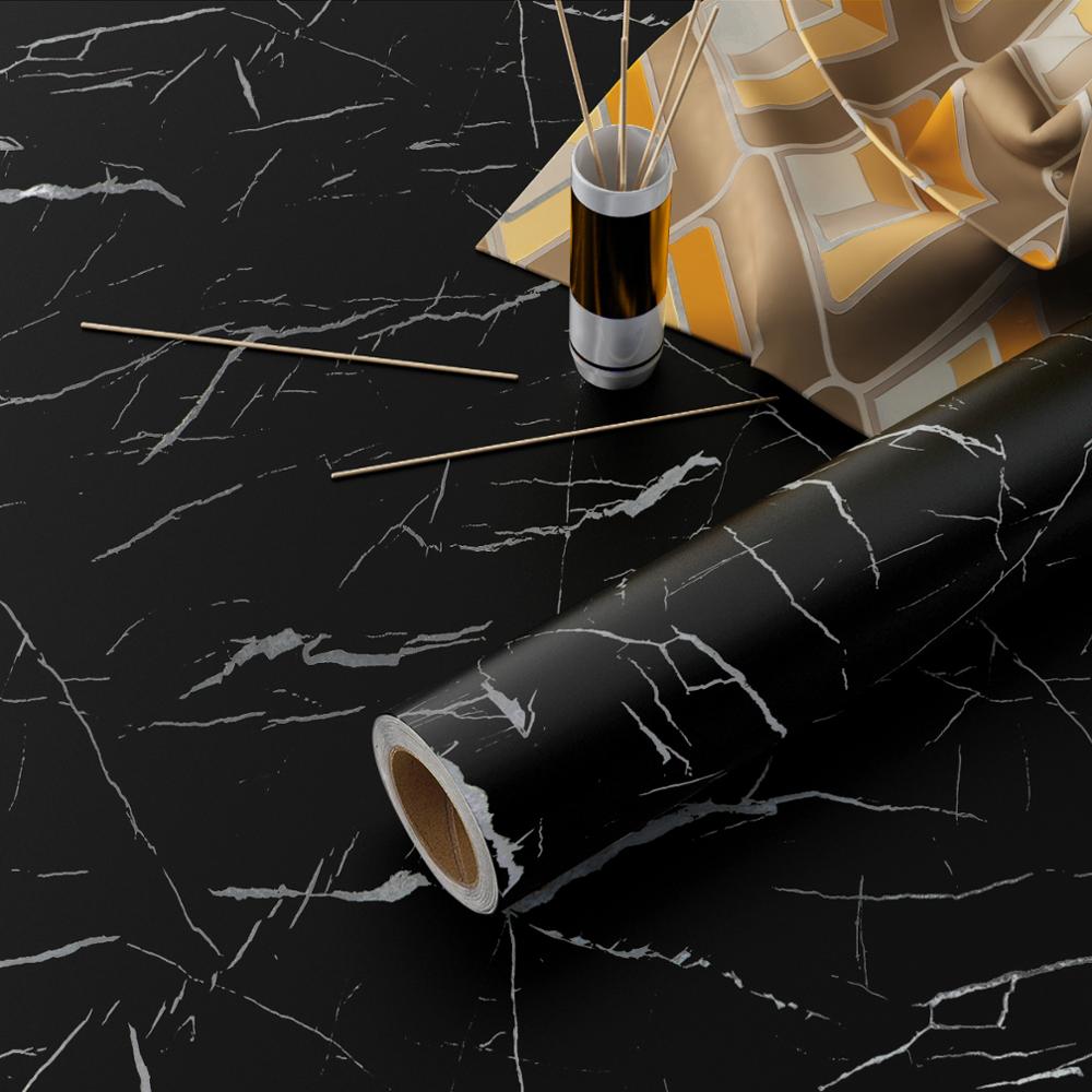 Marble-Look Surface Wrap - Waterproof and Oilproof Decorative Film
