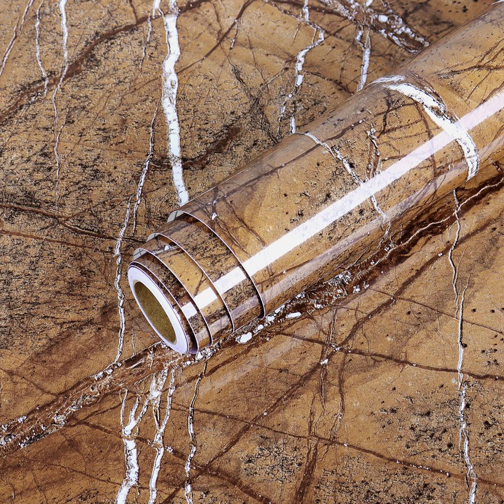 Marble-Look Surface Wrap - Waterproof and Oilproof Decorative Film
