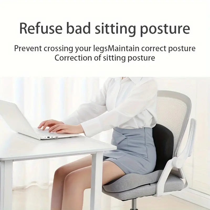 Memory Foam Backrest and Seat Cushion - Lumbar and Buttock Support