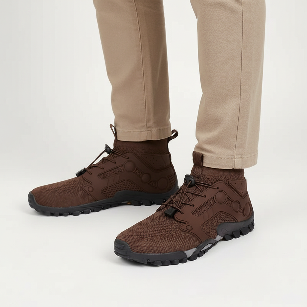 Men's Barefoot High-Top Walking Shoes for Trail & Comfort