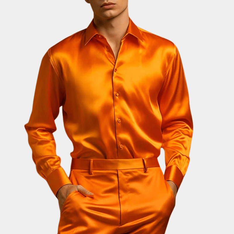 Men's Business Shirt with Elegant Design for Autumn and Winter