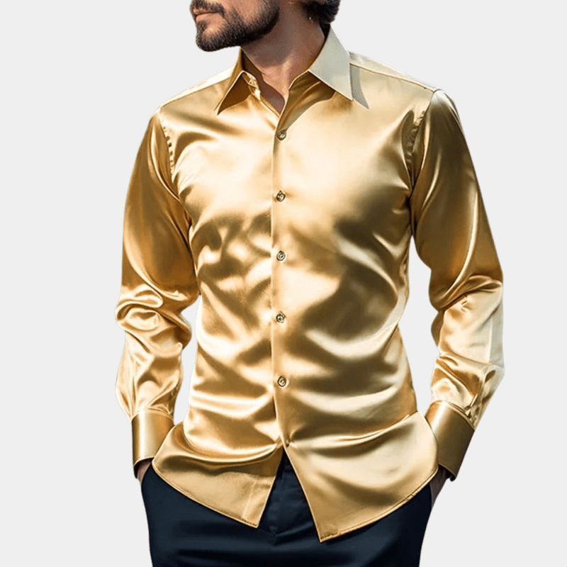 Men's Business Shirt with Elegant Design for Autumn and Winter