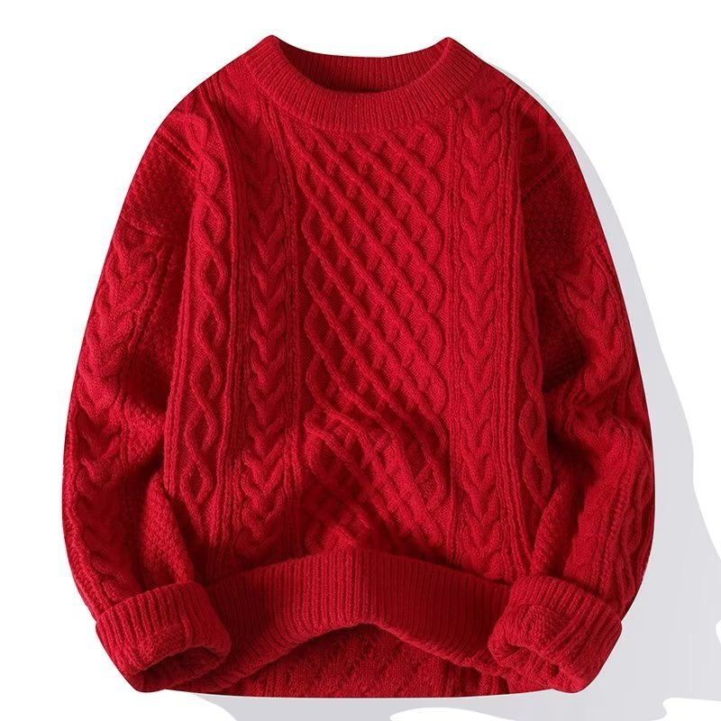 Men's Cable- Crew Neck Sweater