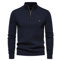 Men's Casual Quarter-Zip Pullover Sweater