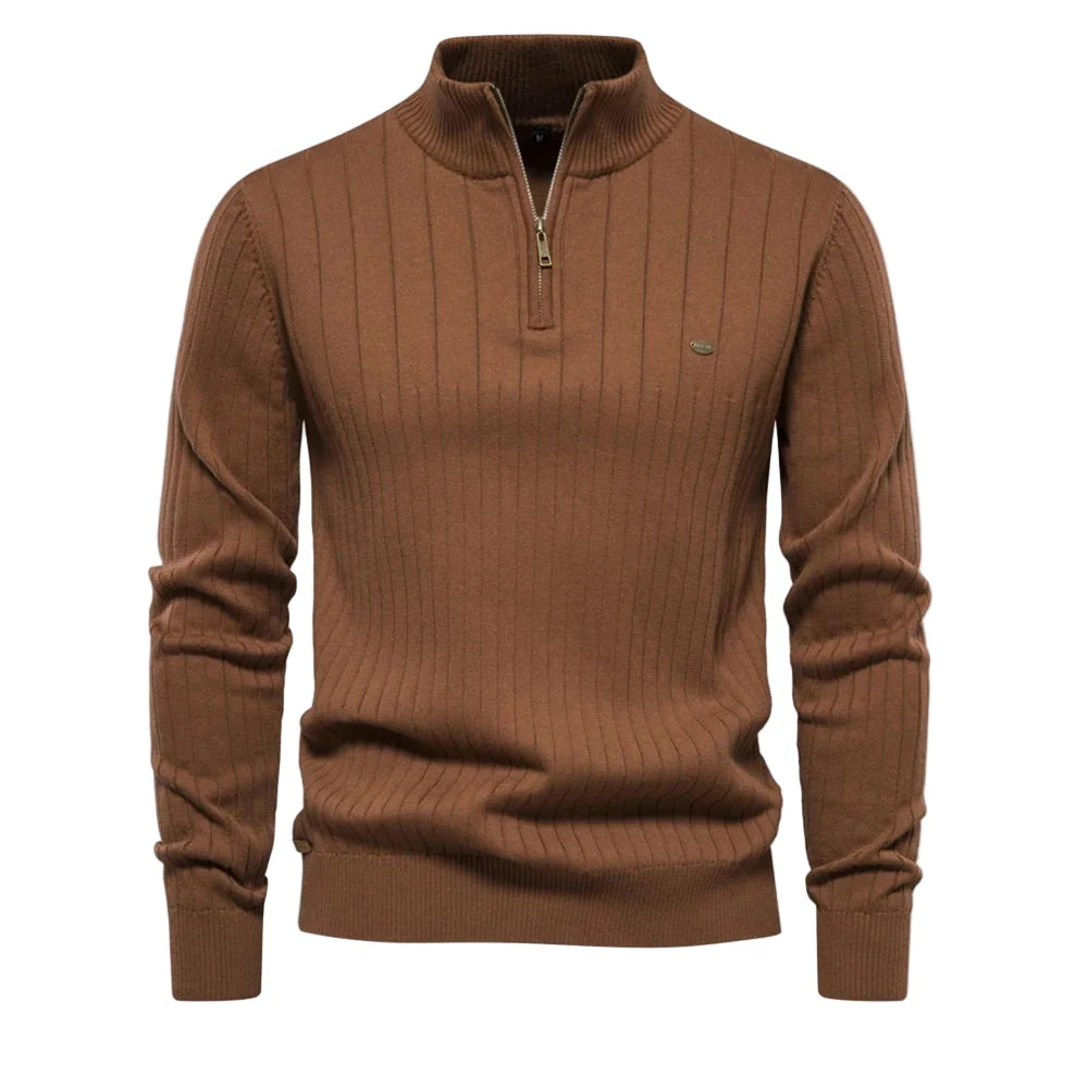 Men's Casual Quarter-Zip Pullover Sweater