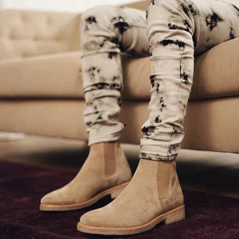 Men's Chelsea Boots with Elastic Sides