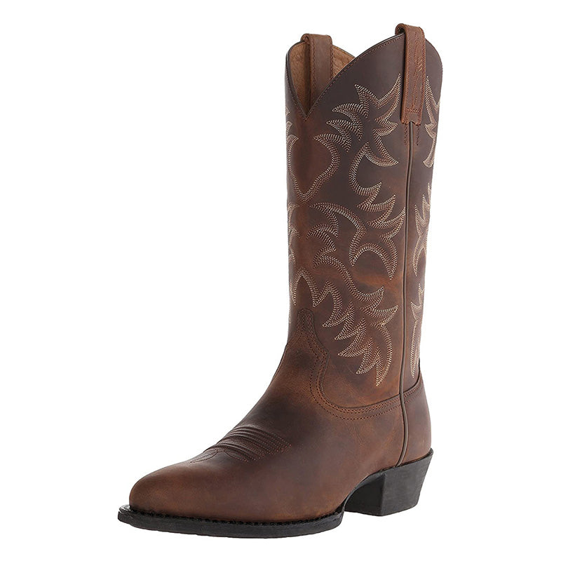 Men's Comfortable Cowboy Boots | Black & Brown