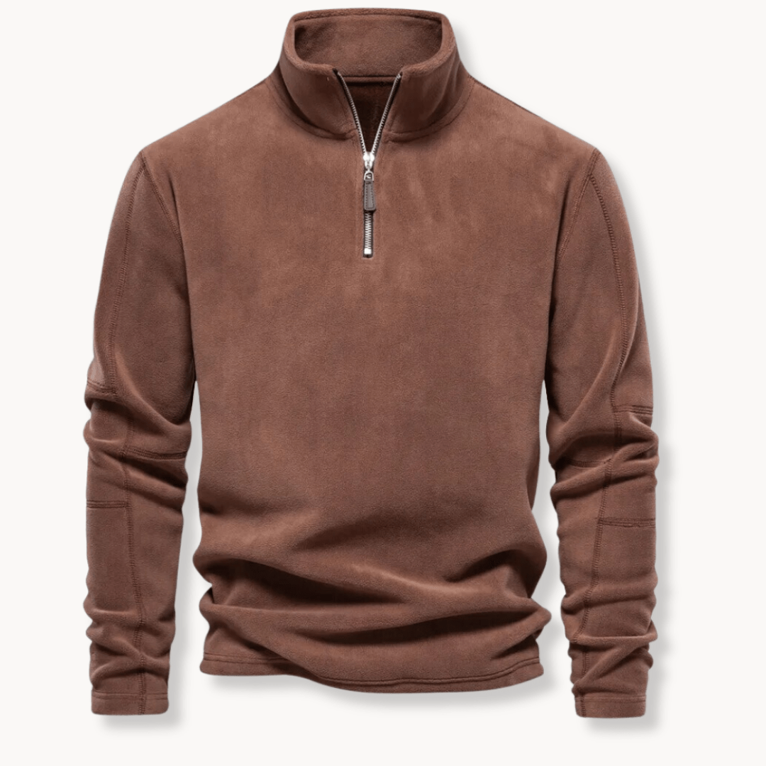 Men's Half-Zip Long Sleeve Pullover Sweater