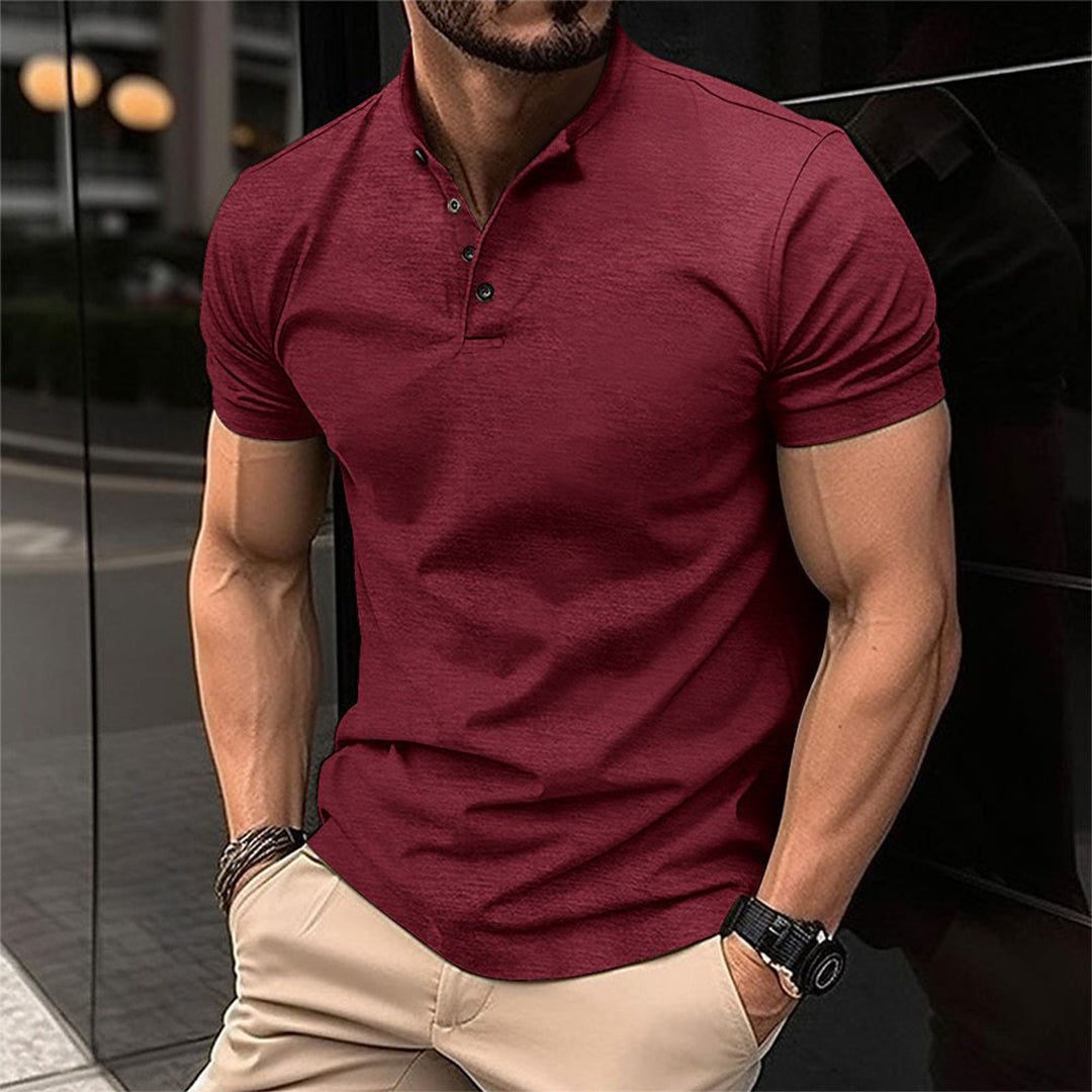 Men's Henley Polo Shirt