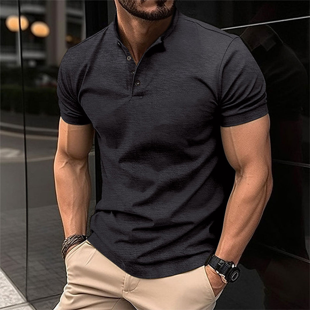 Men's Henley Polo Shirt