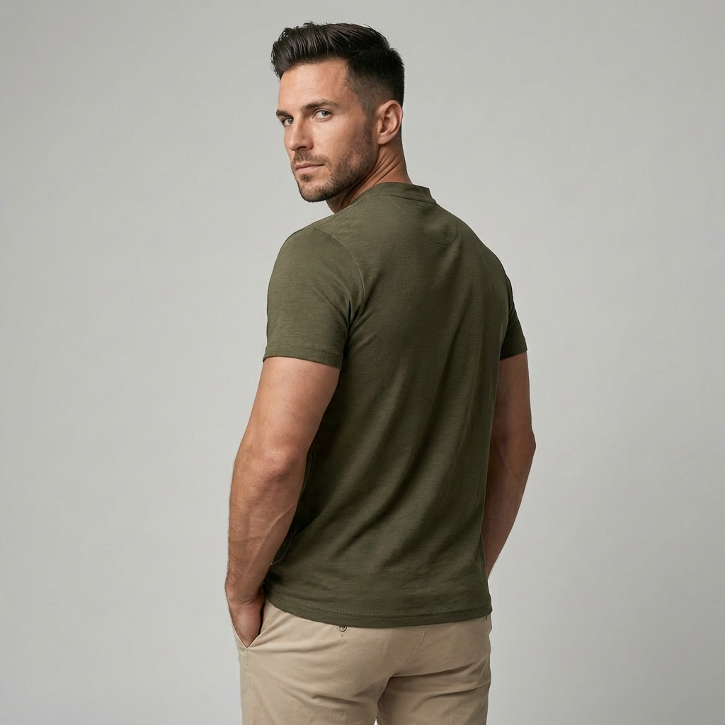 Men's Henley Polo Shirt