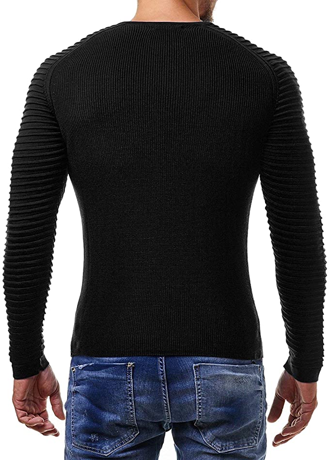 Men's Long Pleated Sweater