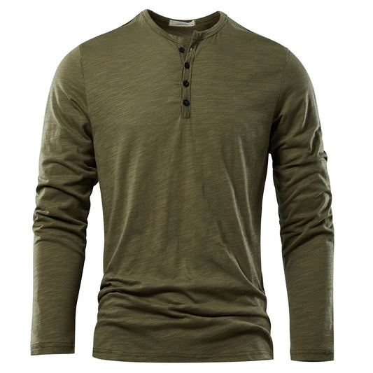 Men's Long-Sleeve Henley T-Shirt